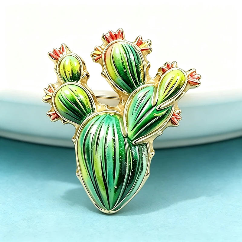 PENDRA Cactara Charming Cactus Brooch