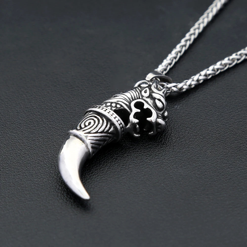 PENDRA Wolfthorn Stainless Steel Wolf Tooth Pendant