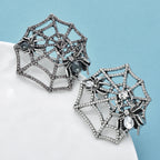 PENDRA Web Spider Rhinestone Insect Brooch