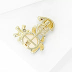 PENDRA Enamel Snowflake Snowman Brooch