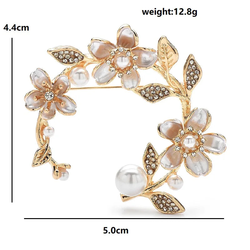 PENDRA Florawreath Beautiful Flower Wreath Brooch