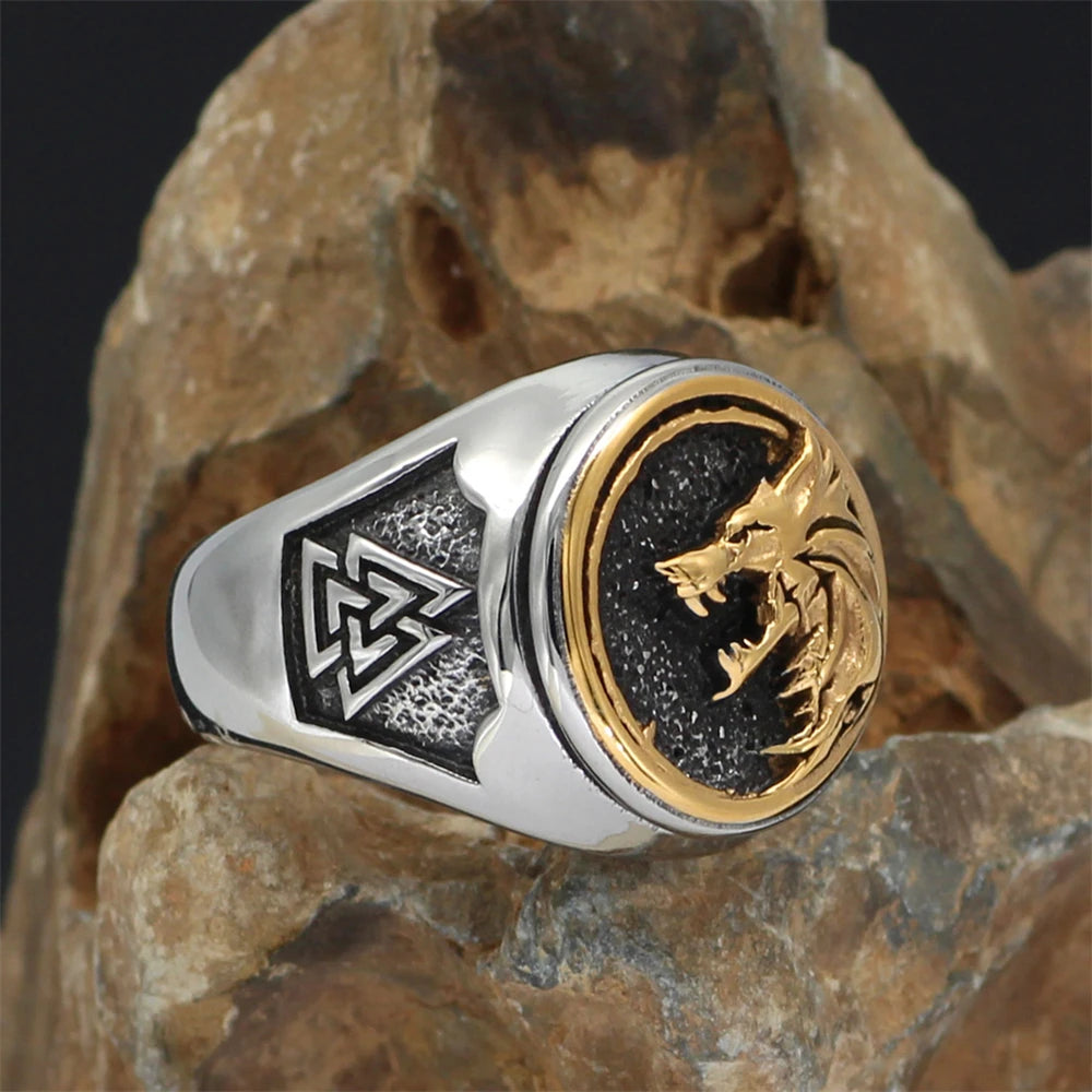 PENDRA Wolf Gold Ring
