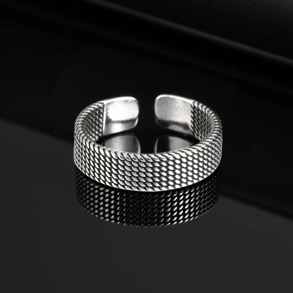 Vintage Men's Ring,Simple Open Ring Lines Index Finger Ring,Free Ring Jewelry Gifts