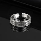 Vintage Men's Ring,Simple Open Ring Lines Index Finger Ring,Free Ring Jewelry Gifts