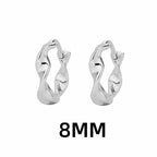 PENDRA Hoop Mobius Sterling Silver Earrings