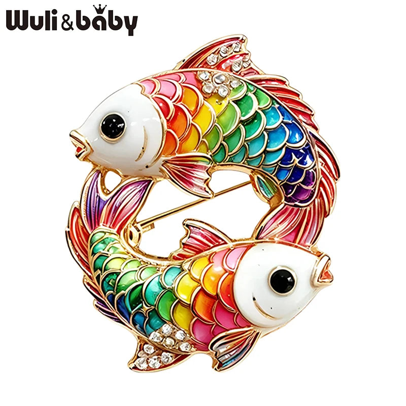 PENDRA Pisces Fish Zodiac Brooch