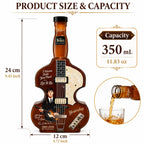 Paul McCartney The Beatles Glass Whiskey Decanter 350ml Guitar Shape Sticker Craft Liquor Bottle Music Fan Collection Gift