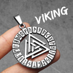 Retro Viking Runes Odin Men Necklaces Stainless Steel Pendant Chain Women Punk Fashion Jewelry New In Accessories Gift Wholesale