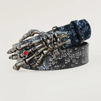 PENDRA Noralia Black Floral Belt
