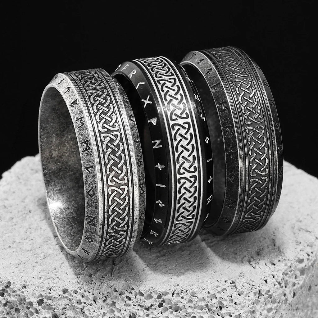 PENDRA Celtic Knot Boyfriend Steel Ring