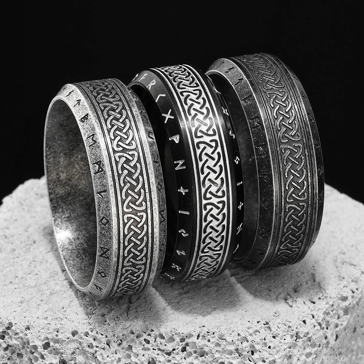 PENDRA Celtic Knot Boyfriend Steel Ring