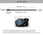 PENDRA Noraarae Leather Black Turquoise Buckle Turquoise Belt