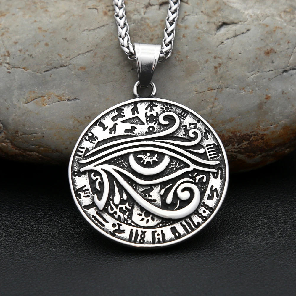 PENDRA Horus 316L Stainless Steel Eye of Horus Necklace