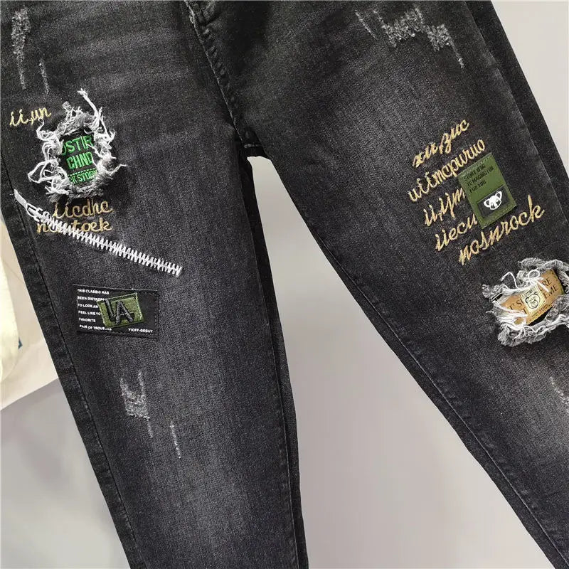 PENDRA Embroidery Elastic Pants