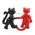 PENDRA Enamel Cat Brooch