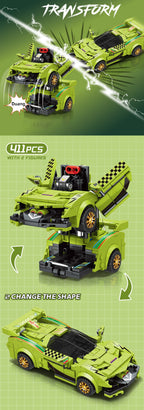PENDRA Transfrom Racing Robot Building Set