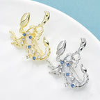 PENDRA Scorpio Blue Rhinestone Zodiac Brooch