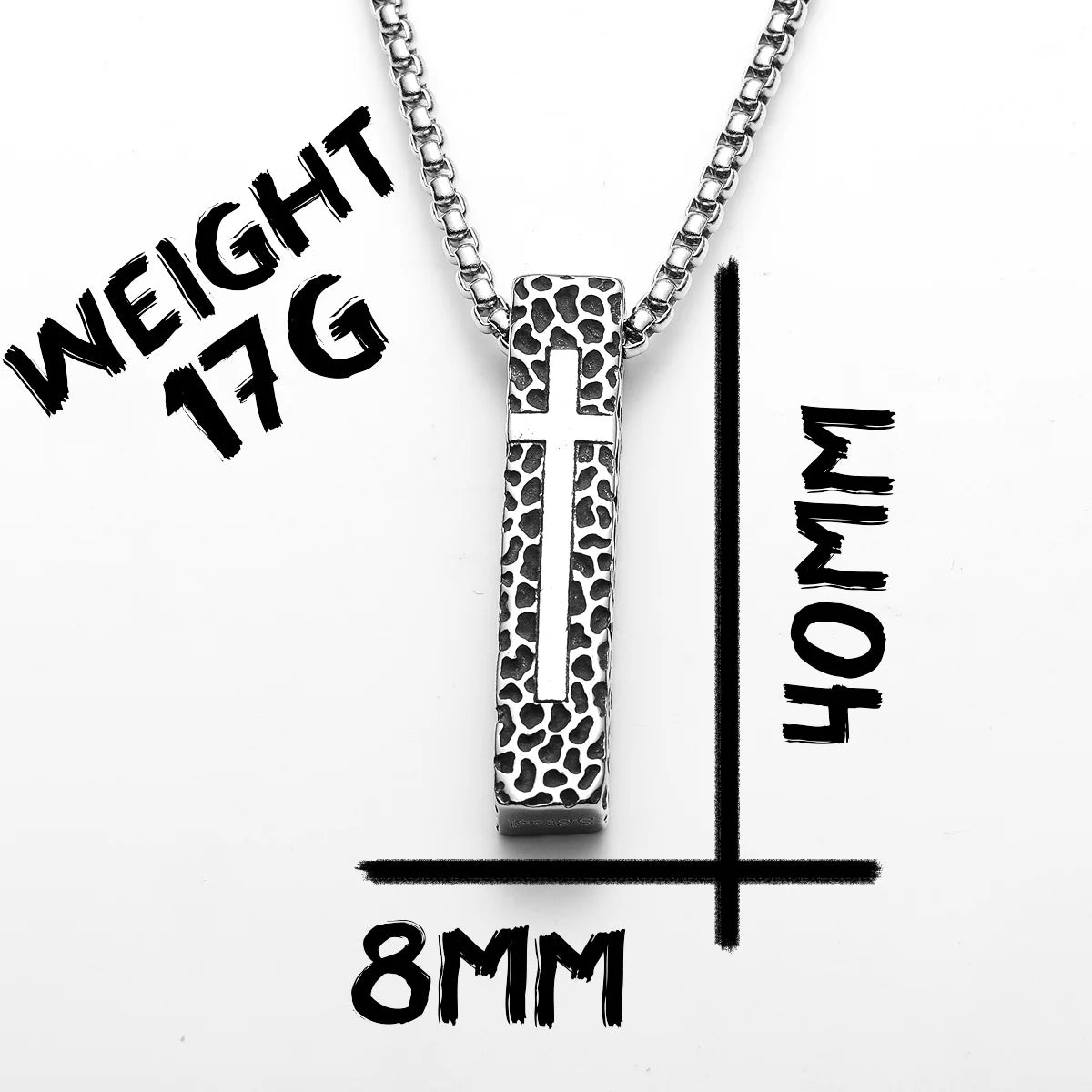 Texture Cross Men Necklaces Stainless Steel Pendant Chain Women Fashion Retro Jewelry Punk New In Accessories Gifts Wholesale