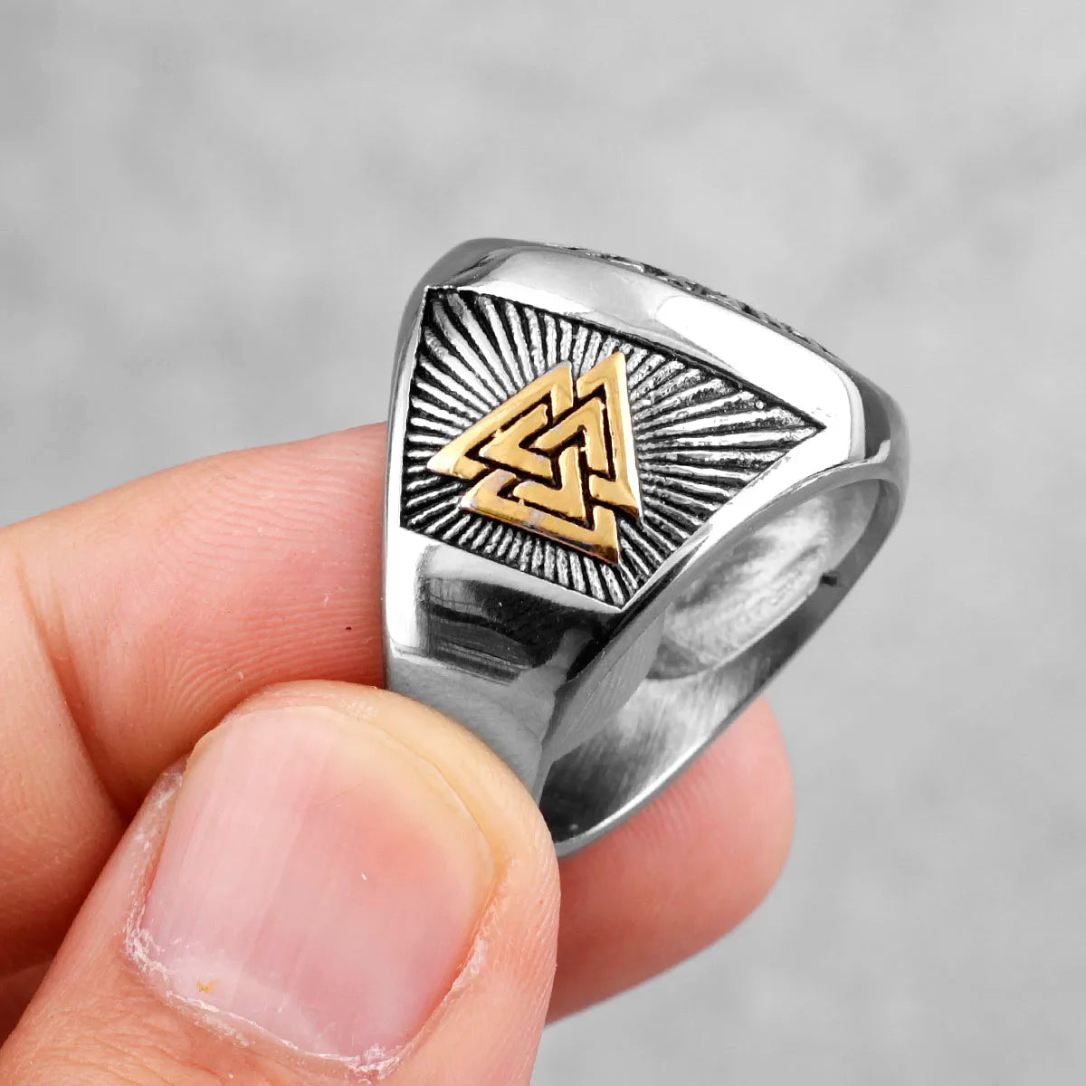 PENDRA Nordic Mythology Odin Steel Ring
