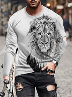 PENDRA Long Sleeve Tiger Print T-Shirt