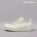 PENDRA Ivory Street Off-White Canvas Low-Top Lace-Up Platform Sneakers