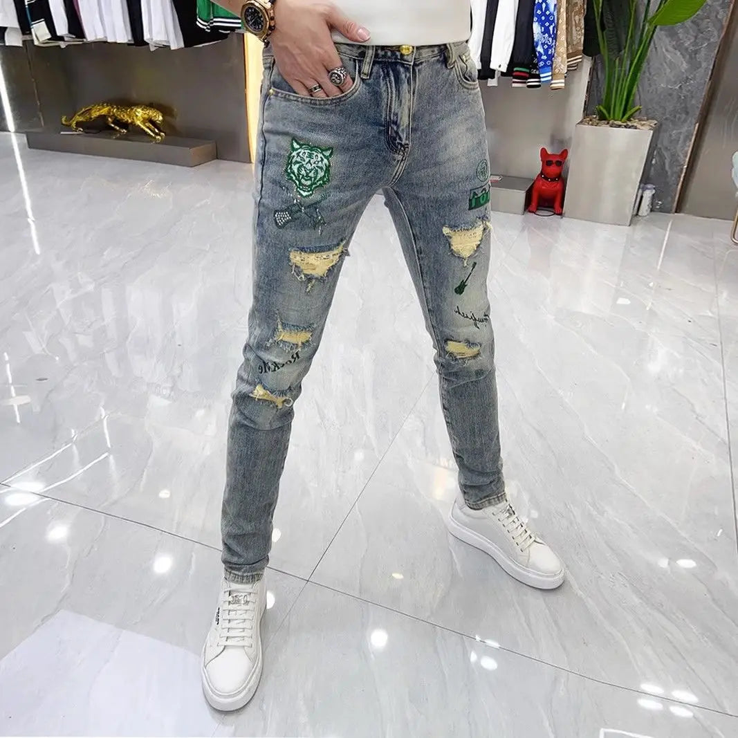 PENDRA Denim Embroidery Arrival Pants