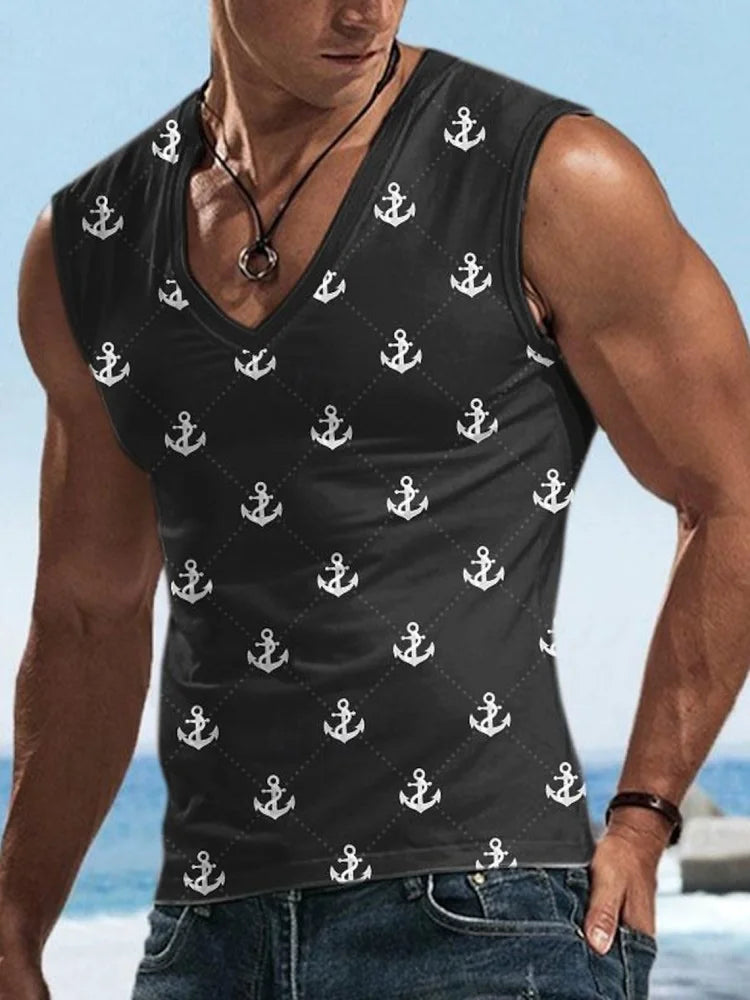 PENDRA Printed Sports Sleeveless T-Shirt