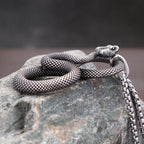 PENDRA Serpenta Vintage Stainless Steel Snake Pendant