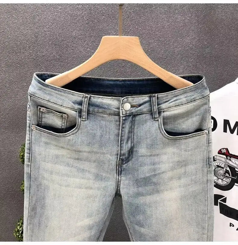 PENDRA Denim Washed Fit Trousers