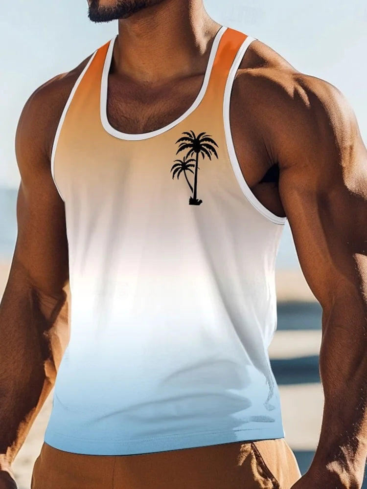 PENDRA Sleeveless Hawaiian Seaside T-Shirt