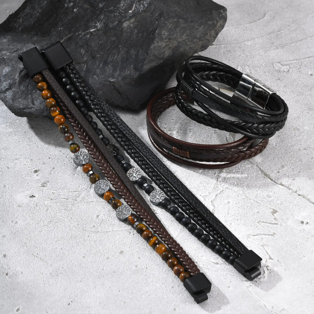 PENDRA Belorin Braided Leather Bracelet