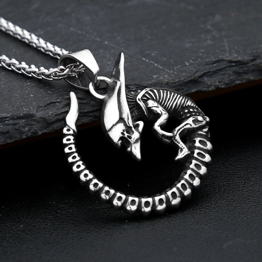 PENDRA Alienforge 316L Stainless Steel Alien Necklace