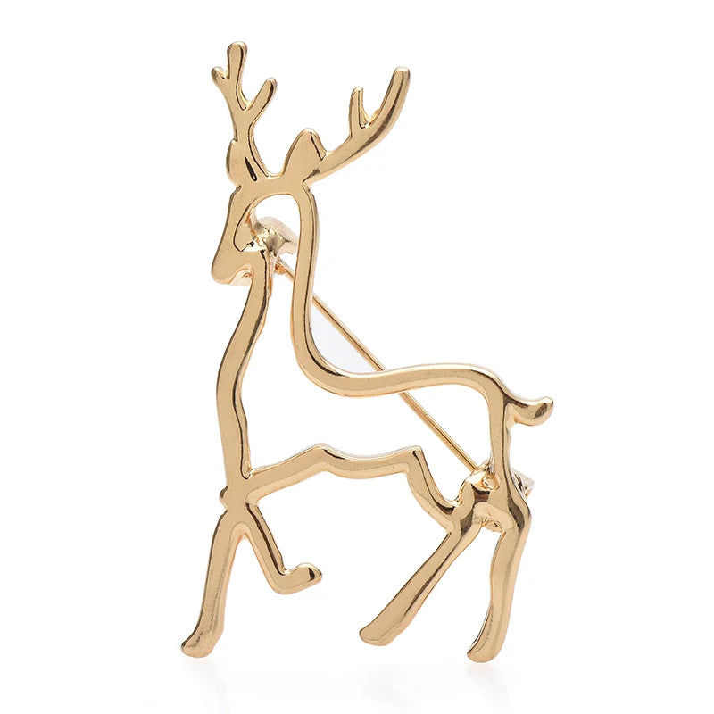 PENDRA Metal Deer Brooch