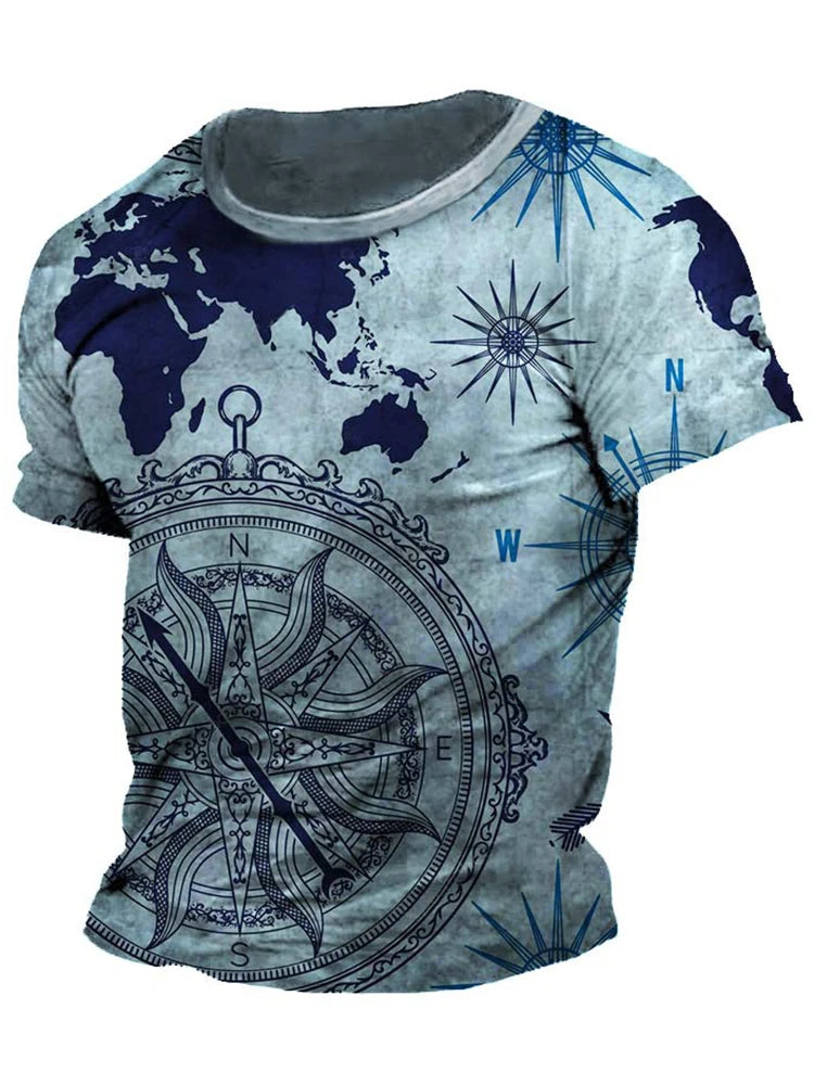 PENDRA Printed Sports Ship T-Shirt