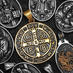 PENDRA Angel Wing Cross Steel Necklace
