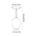 Minimalist Inverted Long Stem Wine Glass Clear Lead-Free Crystal Cup Stylish Tabletop Decor Drinkware For Christmas Birthday