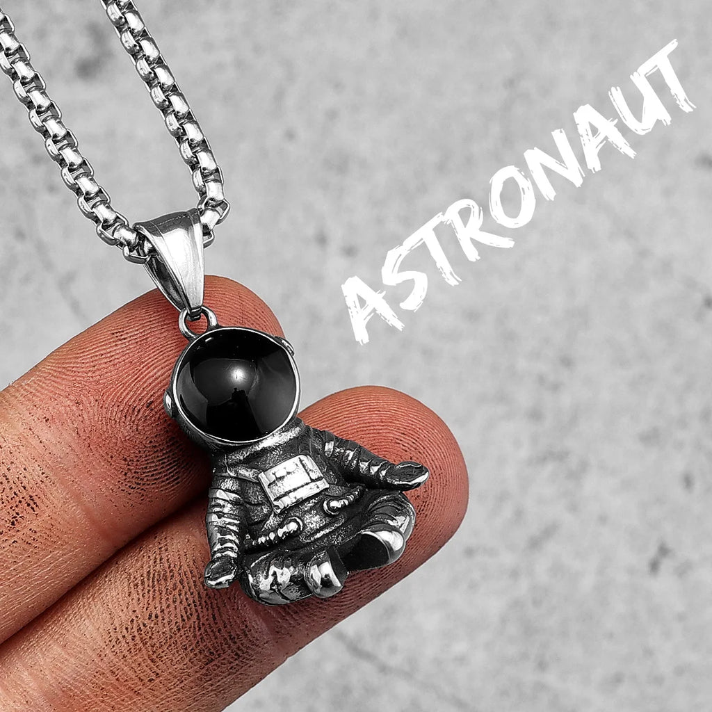 PENDRA Spaceman Astronaut Steel Necklace