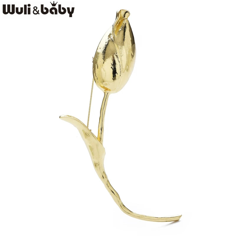 PENDRA Tulia 2-Color Oversized Tulip Flower Brooch