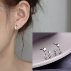 PENDRA Silver Stamp Star Earrings
