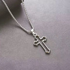 PENDRA Smoothcross Minimalist Stainless Steel Cross Necklace