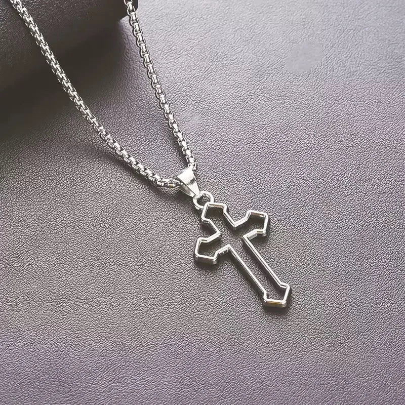 PENDRA Smoothcross Minimalist Stainless Steel Cross Necklace