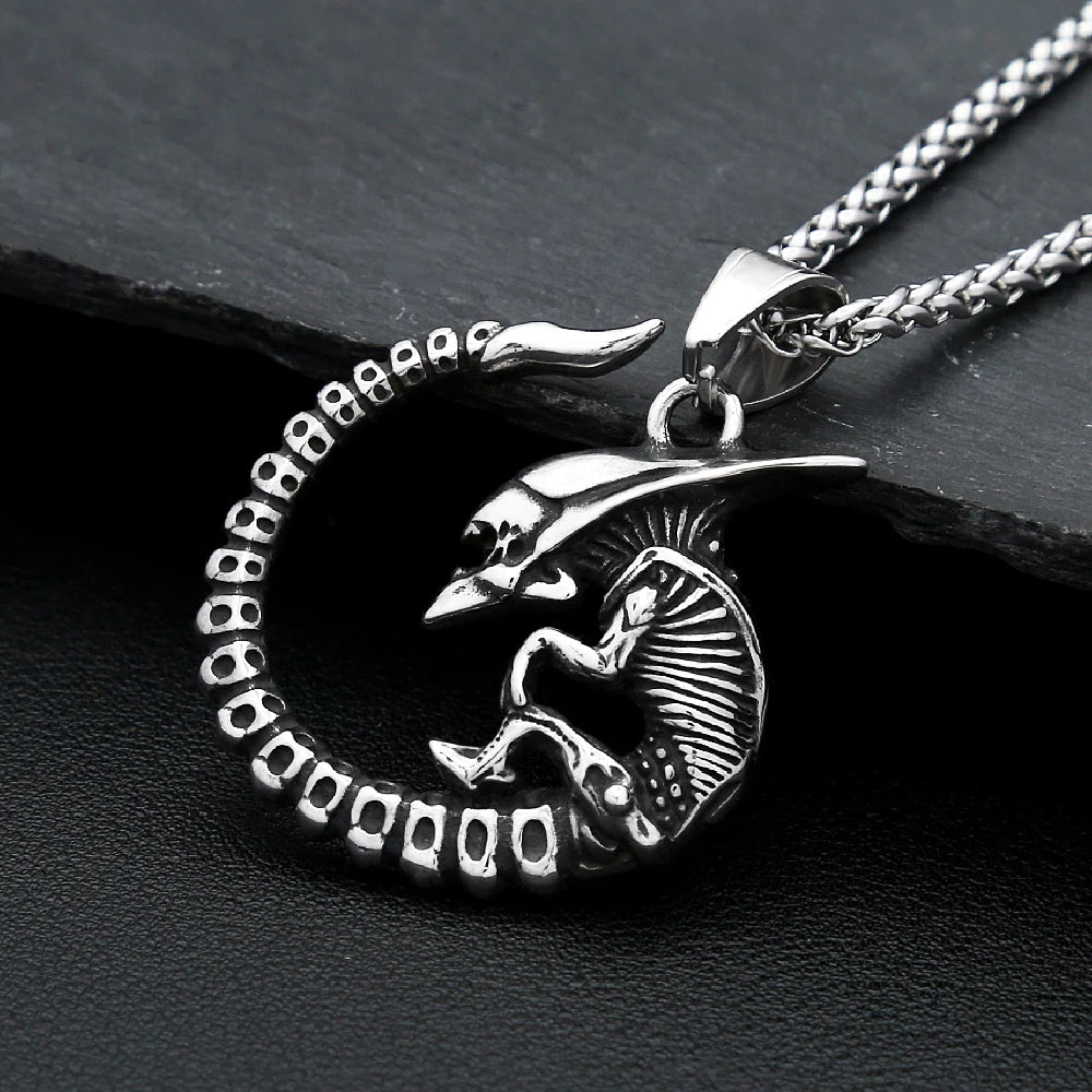 PENDRA Alienforge 316L Stainless Steel Alien Necklace