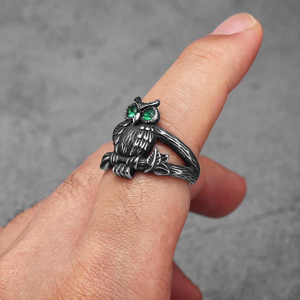 PENDRA Owl Cute Bird Steel Ring