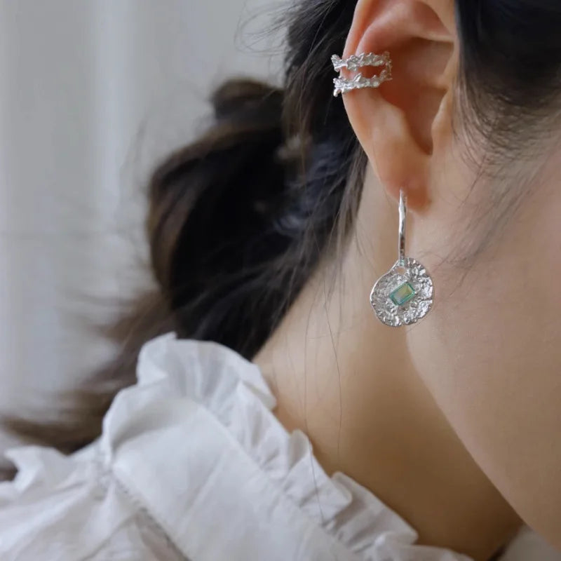 PENDRA Liquid Lava Sterling Silver Earrings