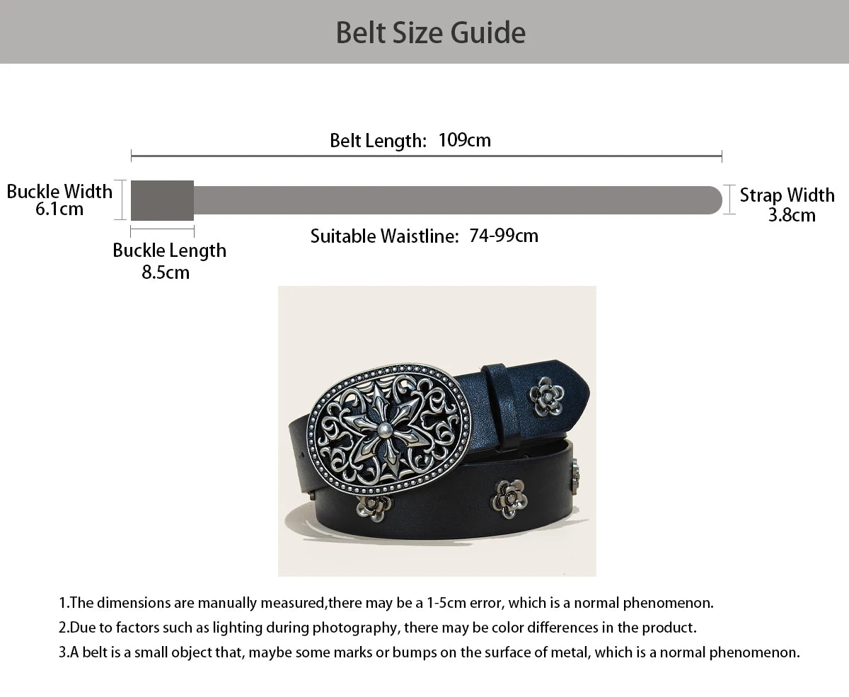 PENDRA Miralia D-Buckle Skull Gothic Belt
