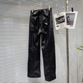 PENDRA Elastic Straight Leg PU Leather Pants