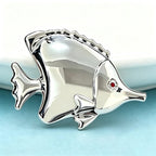 PENDRA Stainless Steel Fish Brooch