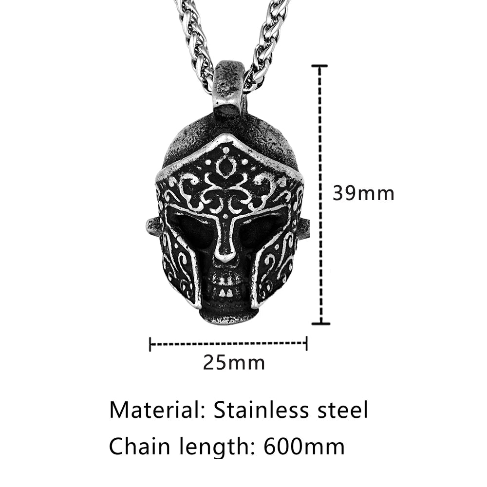 PENDRA Warrior Helmet Vintage Necklace