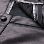 Casual leather pants women in autumn new high waisted loose fitting solid color wide leg nine inch Haren balloon pants