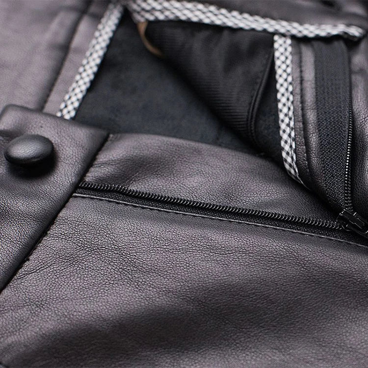 Casual leather pants women in autumn new high waisted loose fitting solid color wide leg nine inch Haren balloon pants